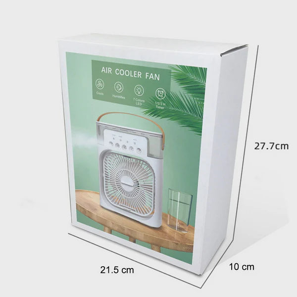 Water Mist Spray Fan, High Grade White Water Cooled Fan Portable for Tabletop