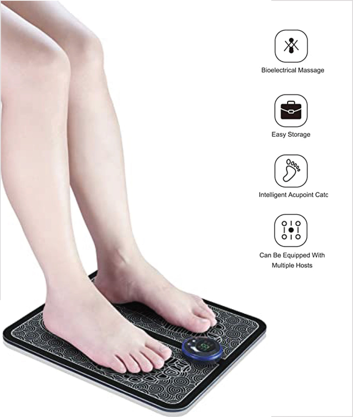 Foot Massager,ShowTop EMS USB Rechargeable Folding Portable Electric Massage Mat,Electronic Muscle Stimulatior Feet Massage Promoting Blood Circulation Muscle Pain Relief