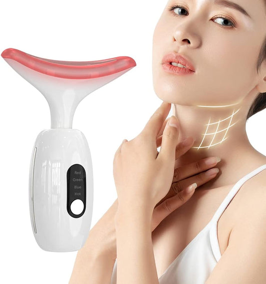 Anti-Wrinkle Face Massager – Portable Handheld Electric Device for Facial, Neck, and Eye Care (White)