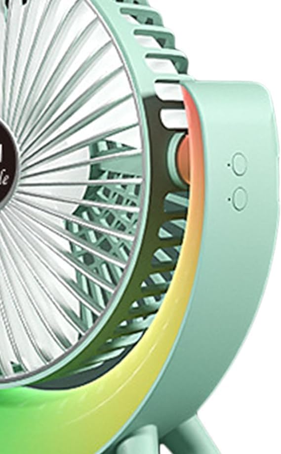 The Desktop Table Fan: Compact USB Desk Fan with Light, Quiet and Portable for Car, Bedroom, Travel, and Office