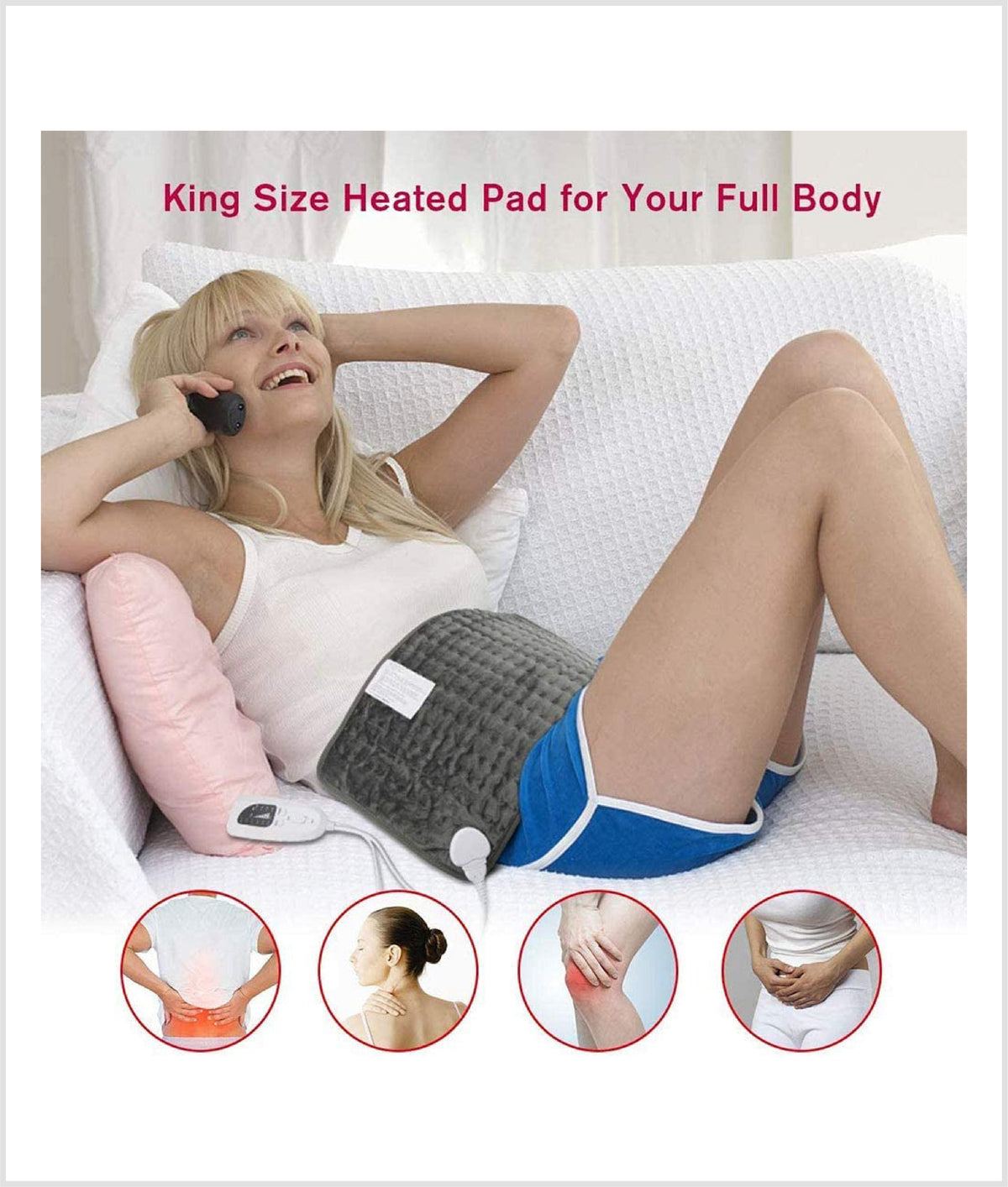 Heating Electric Pad for Pain Relief of Back Neck and Shoulder