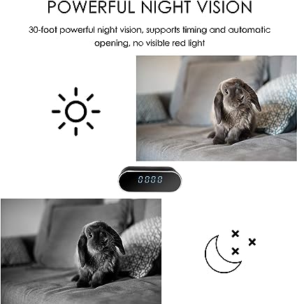 Hidden Spy Camera Clock HD 1080P Wireless WiFi Home Security Cameras Monitor Video Recorder Nanny Cam with Motion Detection Alert Live Stream Monitoring for Home and Office Safety