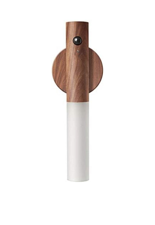 Glass Wood Rechargeable Wireless Wall Lights For Corridors, Stairs, Bedrooms