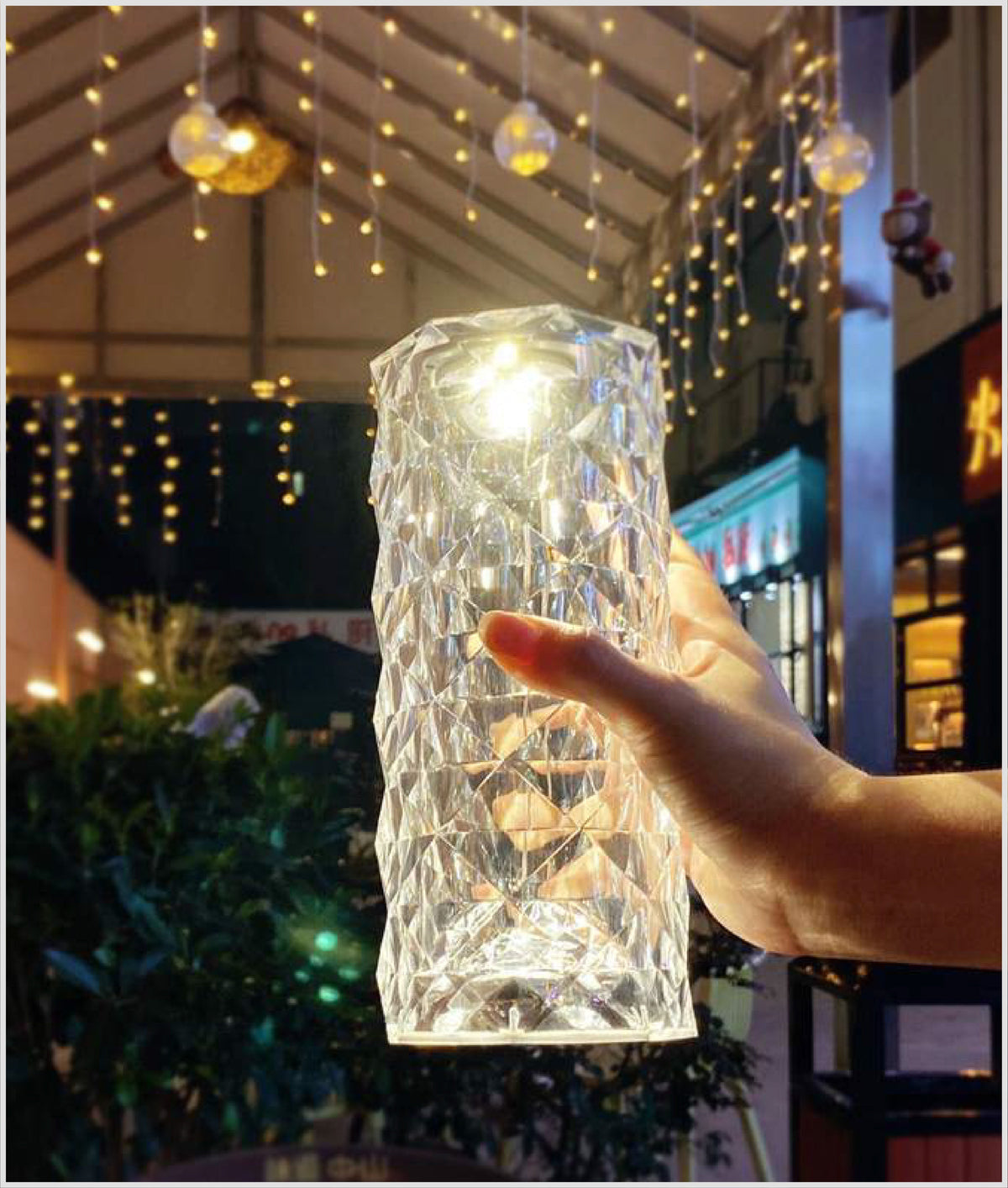 Buy 1 Get 1 Free Rose Crystal Acrylic Rechargeable Table Lamp Beautiful ambiance light for Dinning Table, Workstations & Party Night(BUY 1 GET 1 FREE )