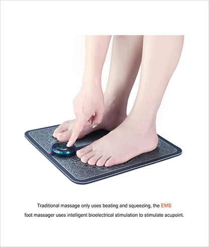 Foot Massager,ShowTop EMS USB Rechargeable Folding Portable Electric Massage Mat,Electronic Muscle Stimulatior Feet Massage Promoting Blood Circulation Muscle Pain Relief