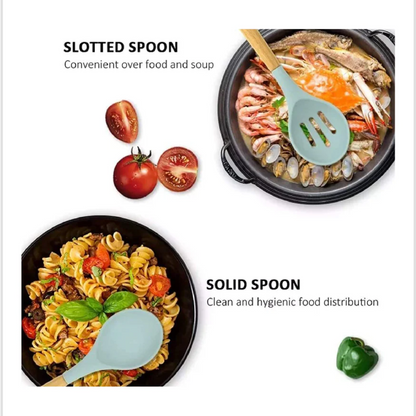 Nonstick & Non-Toxic Silicone Utensils Kitchen Cooking Set