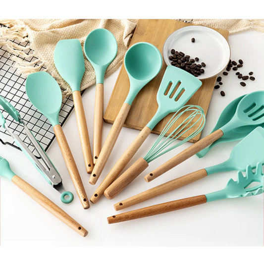 Nonstick & Non-Toxic Silicone Utensils Kitchen Cooking Set