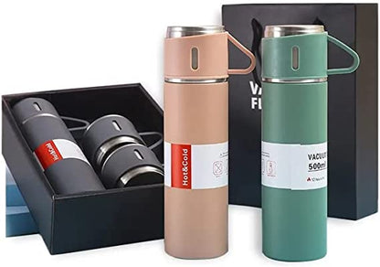 Stainless steel Vacuum Flask Set with 3 Cups