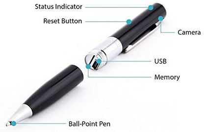 Pen Hidden Camera  Spy Micro Pinhole USB Mac Windows PC Computer Connection Digital Surveillance HD Camcorder Security.
