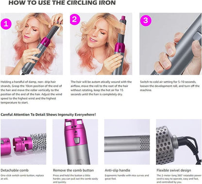 5 IN 1 HAIR DRYER HOT COMB SET