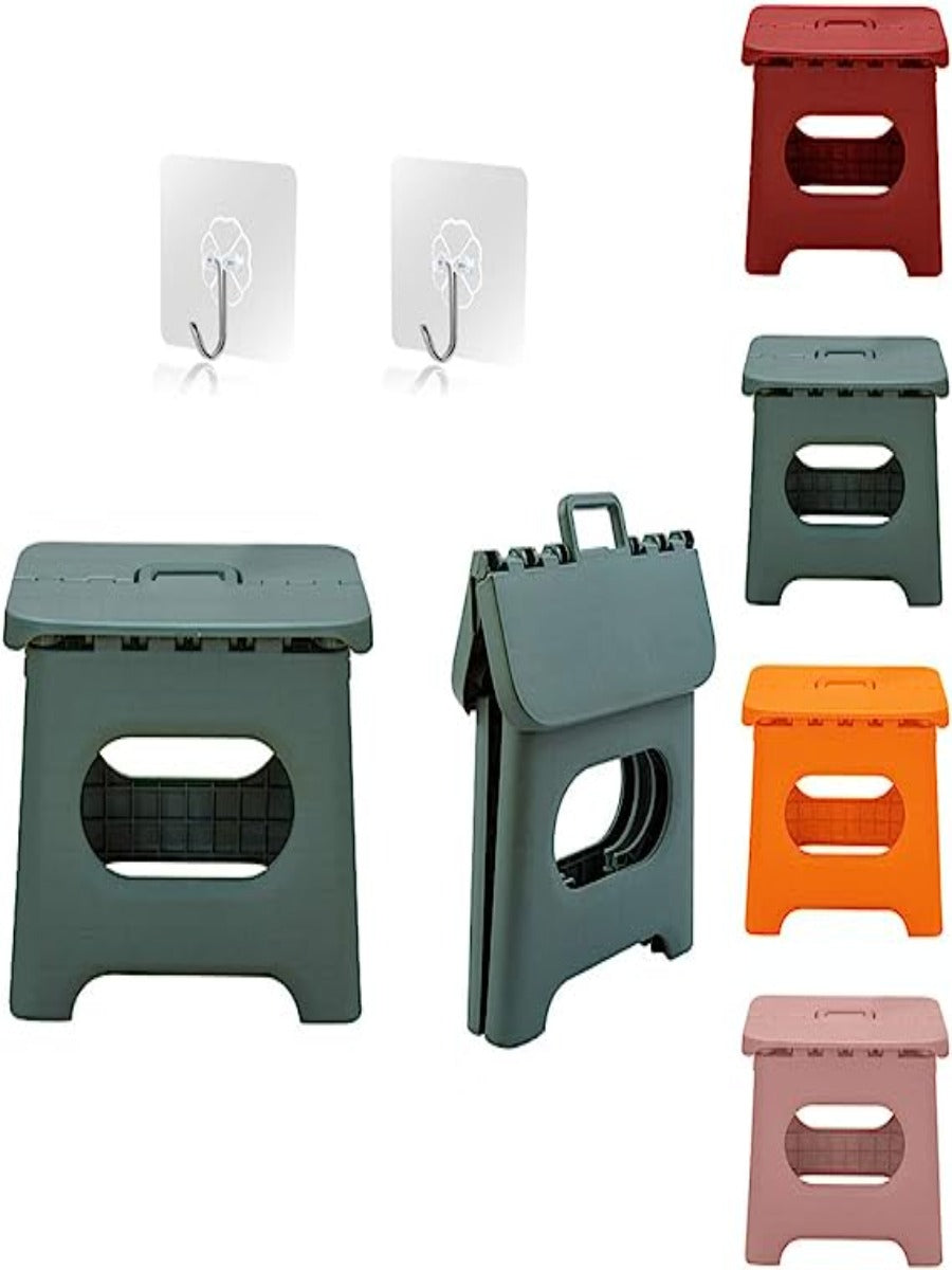 Kids' Step Stools,Folding Step Stool with Handle,Portable Collapsible Small Plastic Foot Stool for Kids and Adults