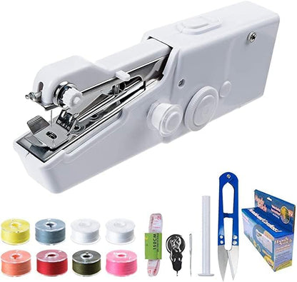 Portable Sewing Machine Handheld - Mini Hand Sewing Machine for Kids Beginners Home or Travel Sewing - Cordless Small Handy Stitch Handheld Sewing Machine for Easy Quick Repairs Fabric