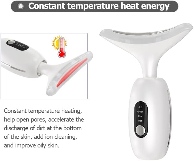 Anti-Wrinkle Face Massager – Portable Handheld Electric Device for Facial, Neck, and Eye Care (White)