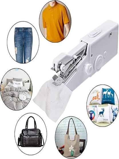 Portable Sewing Machine Handheld - Mini Hand Sewing Machine for Kids Beginners Home or Travel Sewing - Cordless Small Handy Stitch Handheld Sewing Machine for Easy Quick Repairs Fabric