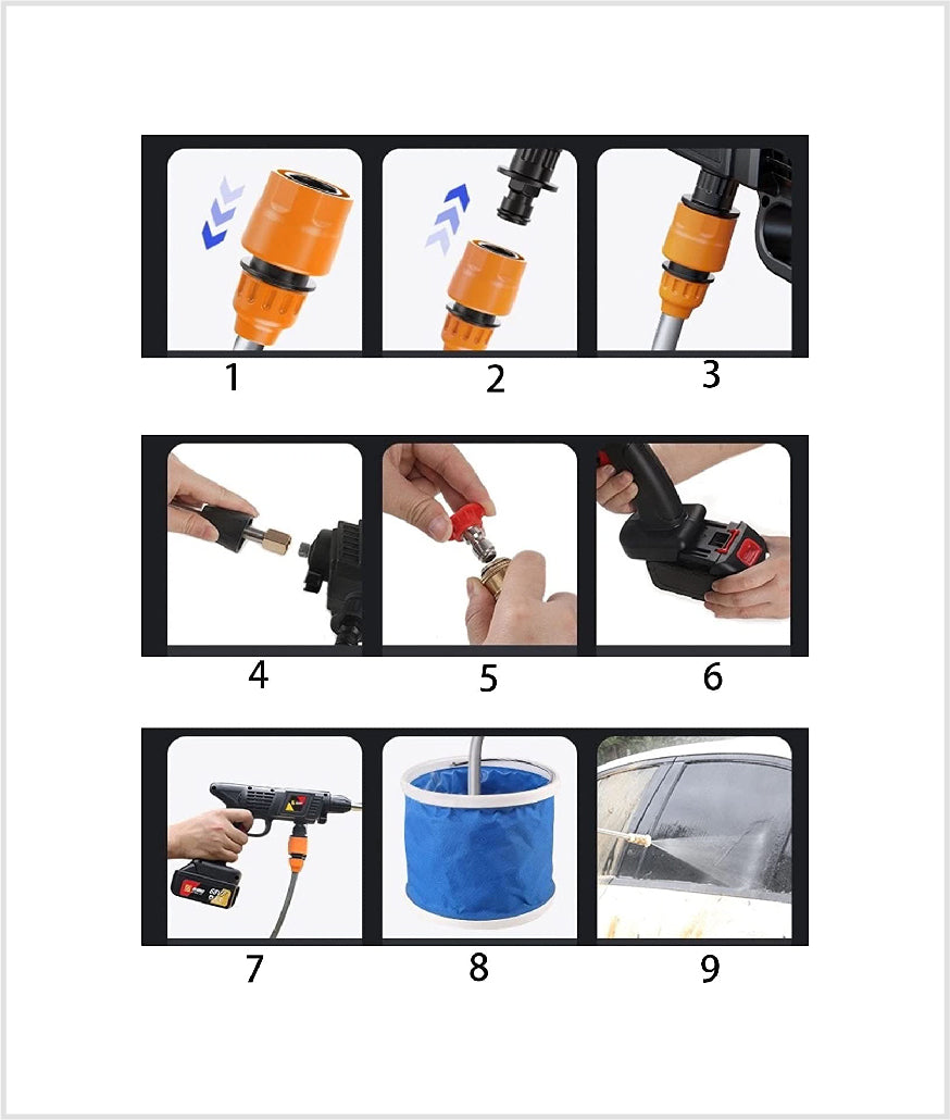 Special High Pressure Water Washer Gun, Multipurpose for cleaning floor, yard, car or anything.