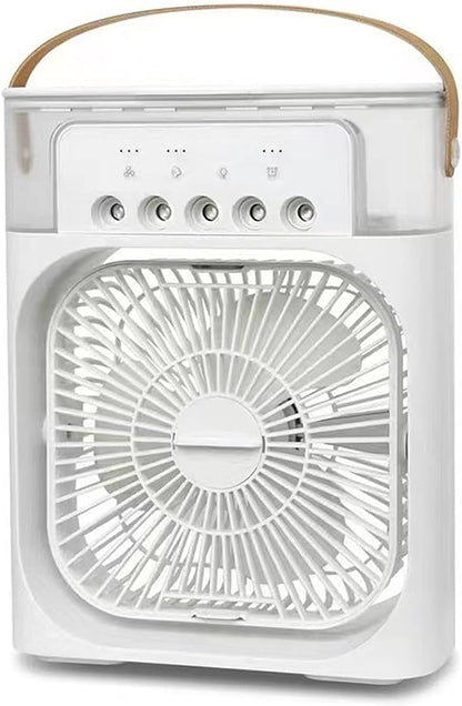 Water Mist Spray Fan, High Grade White Water Cooled Fan Portable for Tabletop