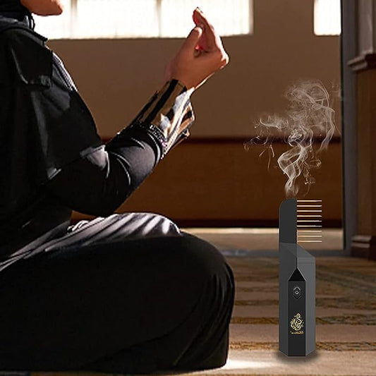 Bakhoor Burner Portable Incense Burning Bukhoor Arabic Electric USB Power Charge Muslim Ramadan Incense Holder for Hair & Clothes