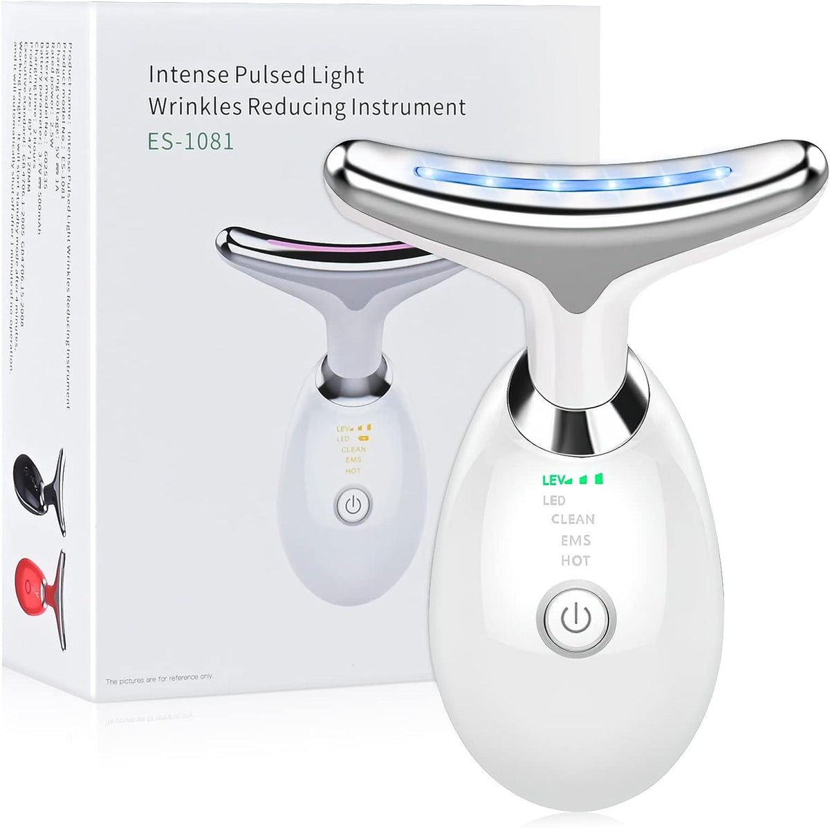 Anti-Wrinkle Face Massager – Portable Handheld Electric Device for Facial, Neck, and Eye Care (White)