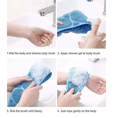 Silicone Soft Cleaning Body | Bath Brush With Shampoo Dispenser, Bath Brush Washer For Dead Skin Removal Gentle Massage Exfoliation For Kids Men And Women