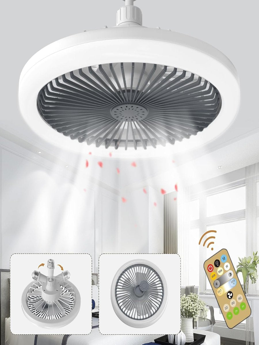 Ceiling Fan with Light and Remote Control, Stepless Dimming 3 Wind Speed Adjustable