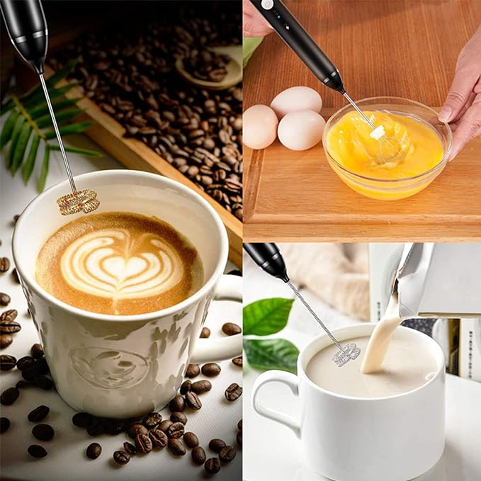 Electric Milk Frother Handheld Electric Usb Charging Egg Beater Milk Frother Drink Mixer For Coffee
