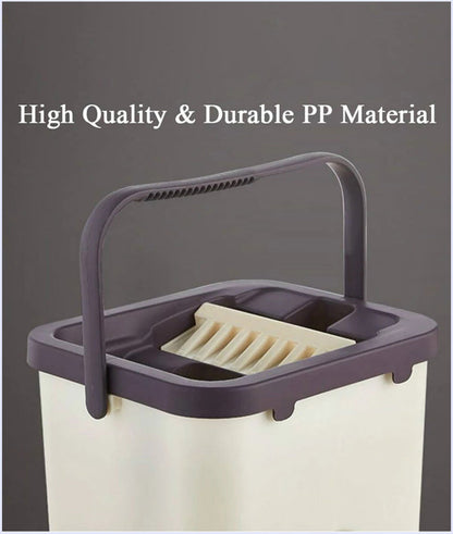 Foldable Microfiber Flat magic mop set with 2 PCS Microfiber Pads and bucket