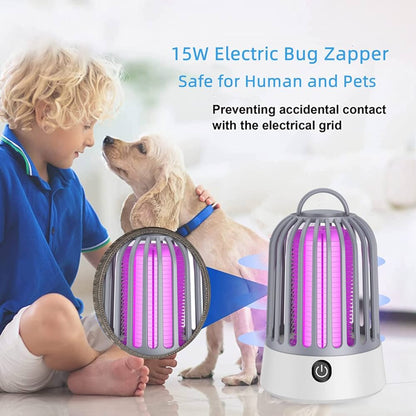 Electric Bug Zapper for Indoor Outdoor, UV Light Mosquito Zapper, Hangable Mosquito Lamp for Home, Patio, Backyard, Camping