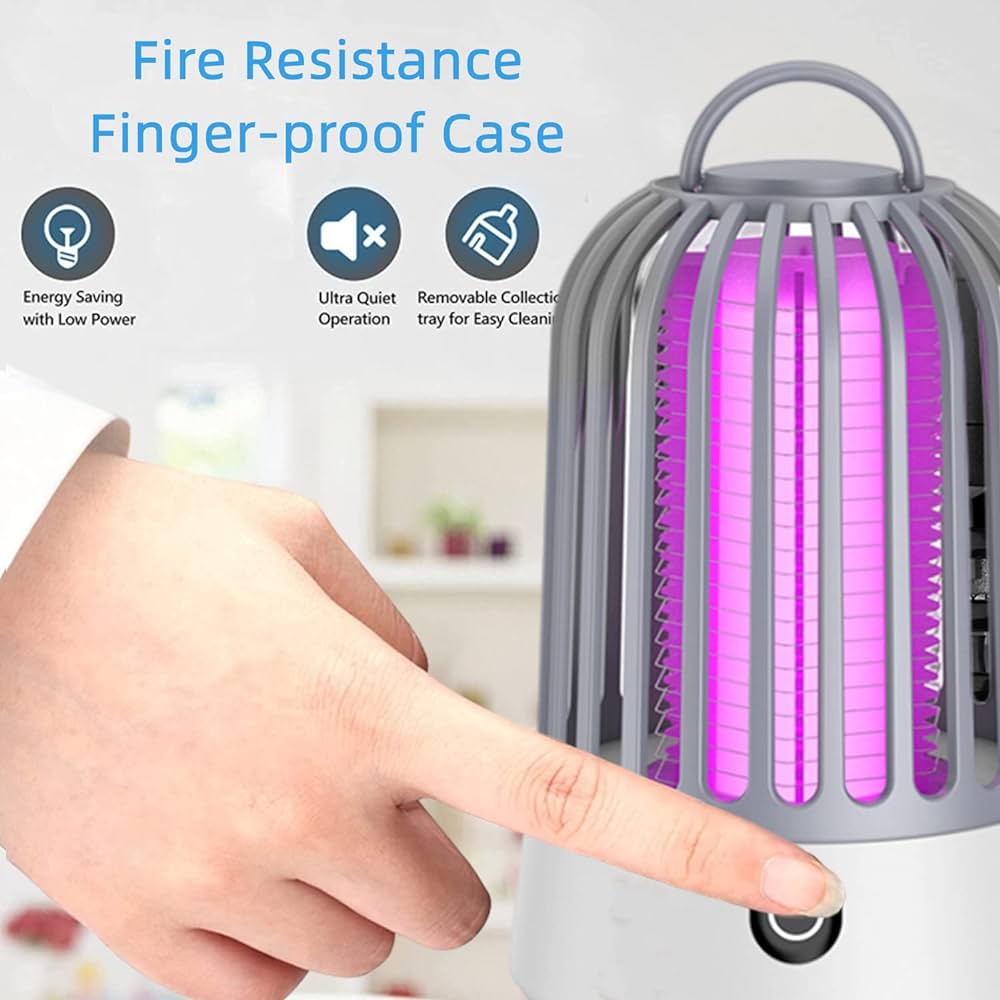 Electric Bug Zapper for Indoor Outdoor, UV Light Mosquito Zapper, Hangable Mosquito Lamp for Home, Patio, Backyard, Camping