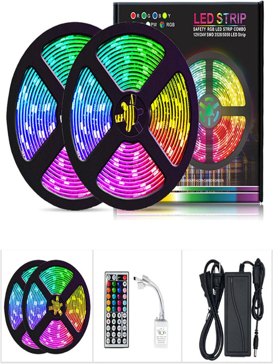 RGB Remote Controlled Multi Colored Led Stripe for Living Room, Lounge, Outdoor, Stairs, TV/Monitor Background & Workstations