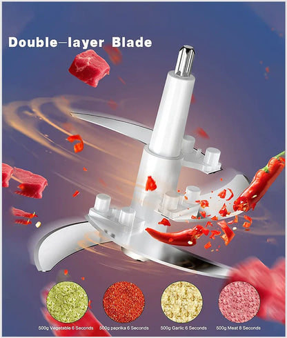 Electric Chopper Multipurpose for Meat, Vegetable, Fruits with 4 Sharp Blades
