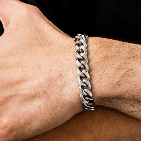 Solid Thick Cuban Bracelet 12mm