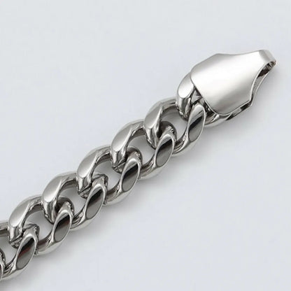 Solid Thick Cuban Bracelet 12mm