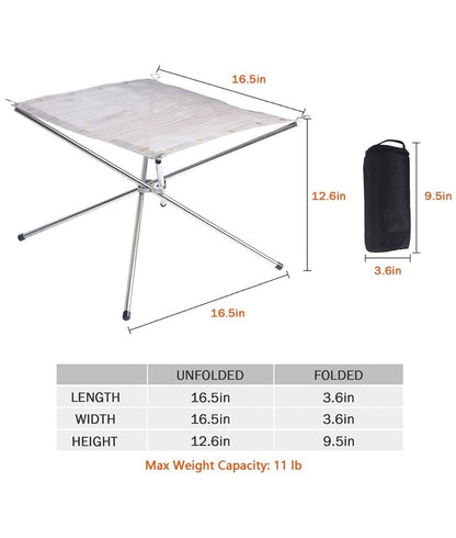 Portable Outdoor Fire Pit 16 Inch Upgrade Foldable Stainless Steel Mesh Fire Pit Wood Burning, Collapsible Fireplace Space Saving Perfect for Camping, Backyard, Patio, Garden (Carrying Bag Included)