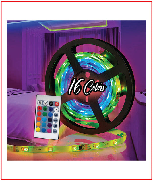 RGB Remote Controlled Multi Colored Led Stripe for Living Room, Lounge, Outdoor, Stairs, TV/Monitor Background & Workstations