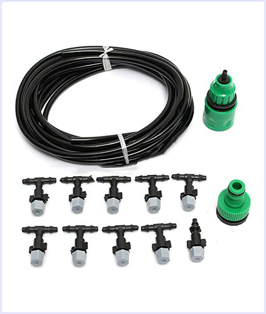 OUTDOOR PATIO COOLING MIST WATER SPRAY SET FOR GARDEN GREENHOUSE IRRIGATION