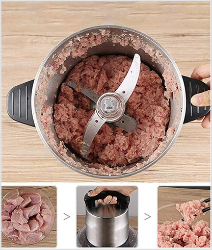 6L Stainless Steel Food Chopper/Grinder for Meat, Vegetables, Fruits and Nuts