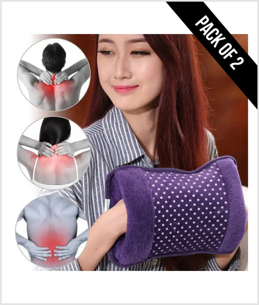 Electric Hot Water Bag Rechargeable Heating Pad Pillow for Neck Massage Muscle Pain